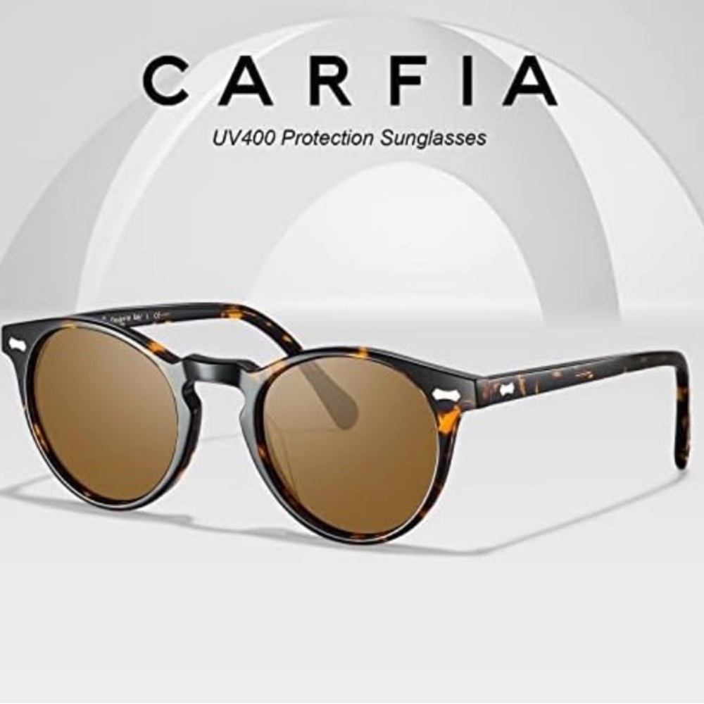 Tortoise Shell Round Sunglasses - image 3